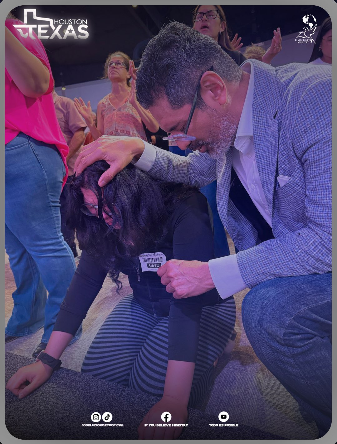 Evangelista orando por un alma necesitada de sanidad