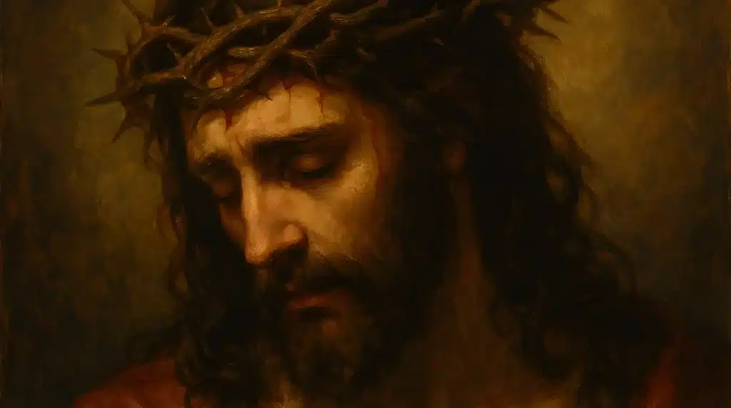 Jesucristo - Mesías Hijo de José - El siervo sufrido - con la corona de espinas